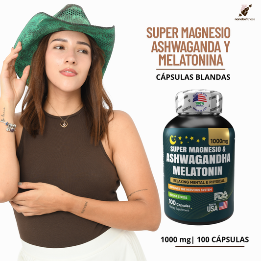 SUPER MAGNESIO ASHWAGANDA Y MELATONINA
