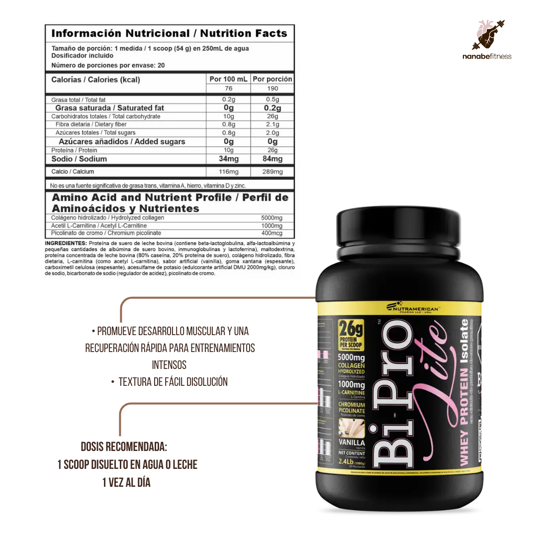 PROTEÍNA BIPRO LITE MÁS COLAGENO